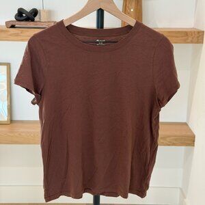 Madewell Crewneck T-Shirt - Brown - M